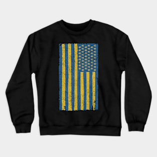 Vintage Ukrainian American Flag Crewneck Sweatshirt